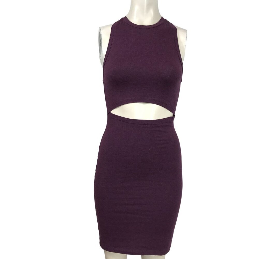 WILFRED FREE - WOMEN'S XXS - PURPLE SLEEVELESS OPEN FRONT RACERBACK DRESS